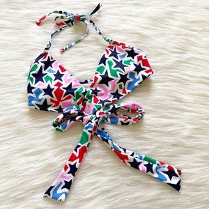 NEW Aerie Star Print Wrap Halter Bikini Swim Top